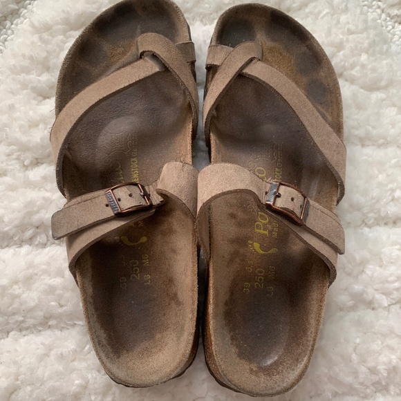 Papillio Birkenstock Tabora Silky Suede Taupe - Narrow Size 39 (US 8) - Picture 4 of 9